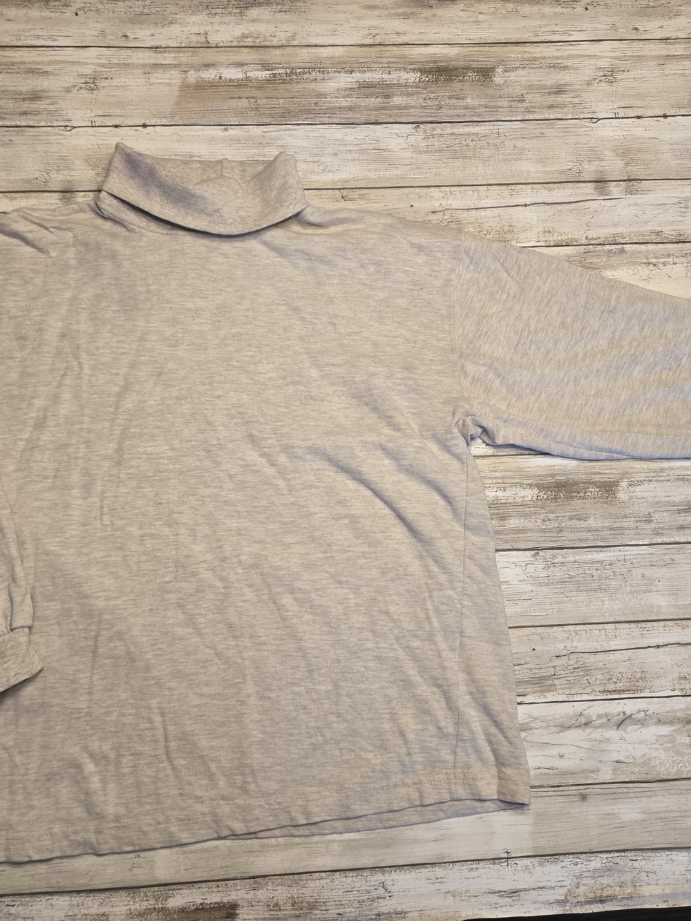 Women's Light Gray Turtleneck Sweater - Classic Cozy Knit